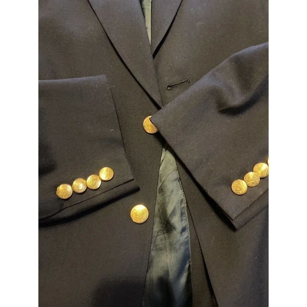 VTG HART SCHAFFNER MARX Made in USA Men's Blue Sports coat Blazer Jacket 40L
